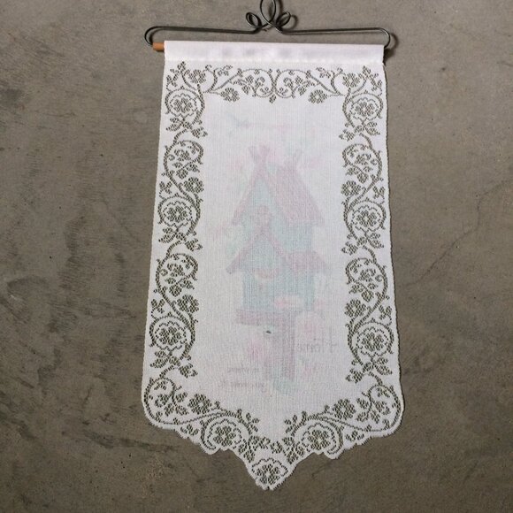 Birds/House Cloth-Fabric Wall Hanging - Picture 2 of 8